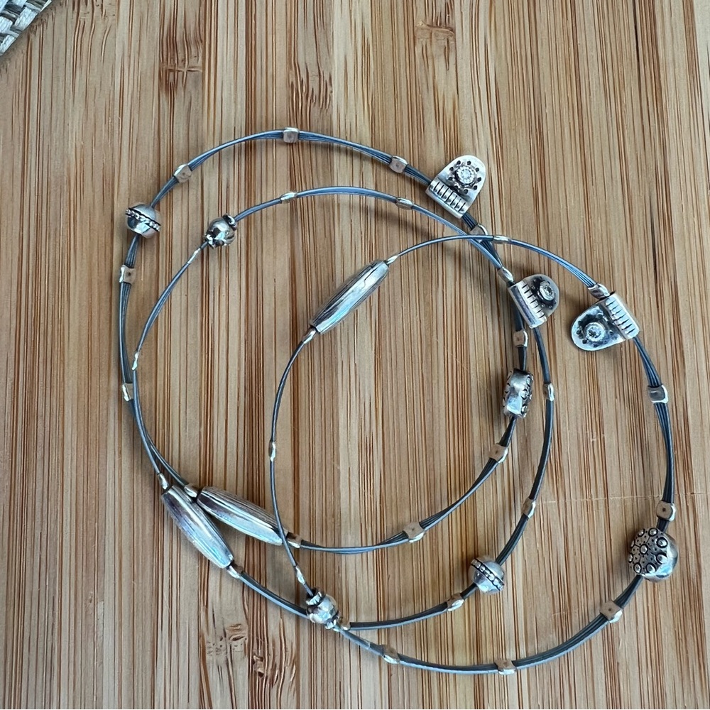 Silpada Sterling and CZ Haiku Bracelet Trio. Pre-loved but excellent condition.